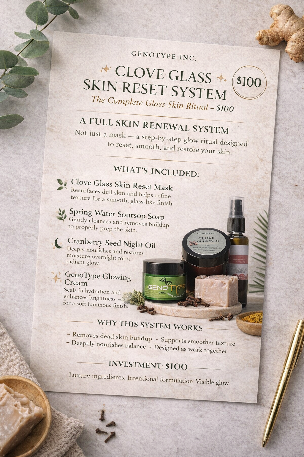 Clove reset mask system